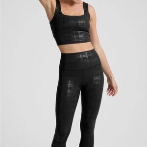 Beyond Yoga Black Gingham Set
